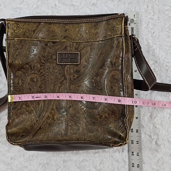 Relic Crossbody Embossed Paisley Pattern Bohemian Vegan Leather Adjustable - Picture 5 of 16